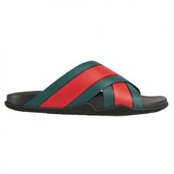 Mens rubber sandals with webbing